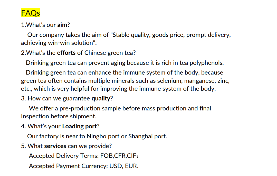 FAQS FAQS